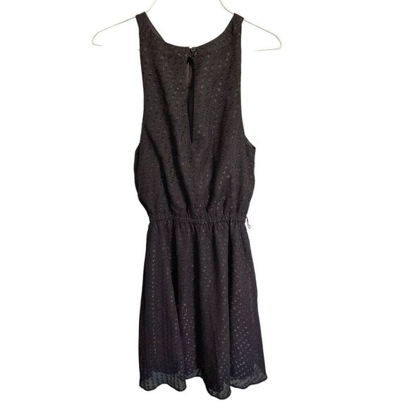 Express Women's Size Small Black Embellished Sleeveless Knee Length Dress - Picture 5 of 5